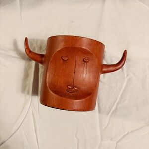 Vintage Mid-Century Modern Stylized Bull/Ram Figurine Holder